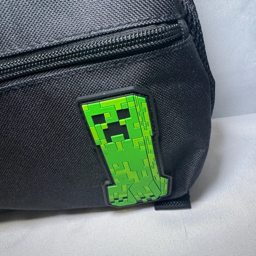 Minecraft Mini Backpack Black Character Print Creeper Zombie Skeleton Gaming Bag
